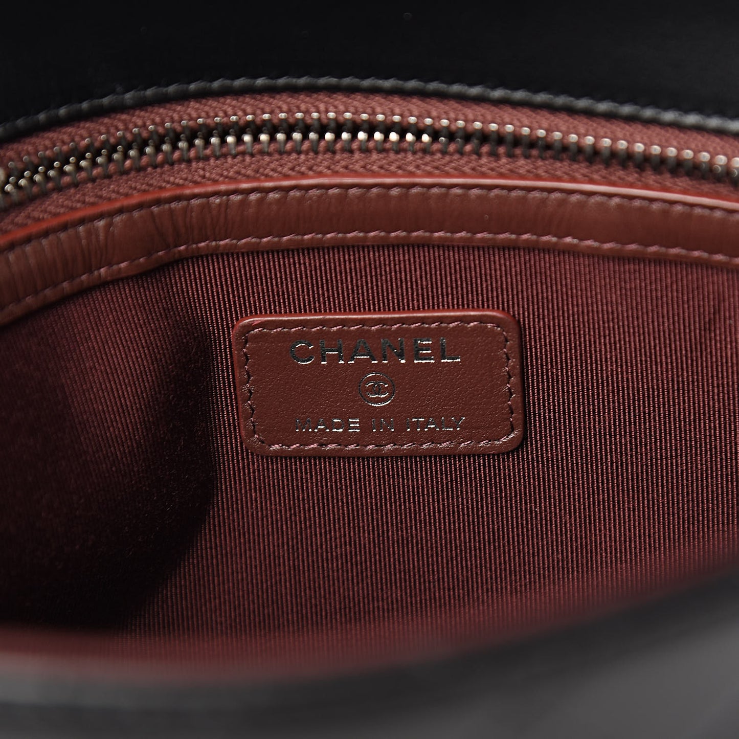 Calfskin Quilted CC Flap Clutch Black