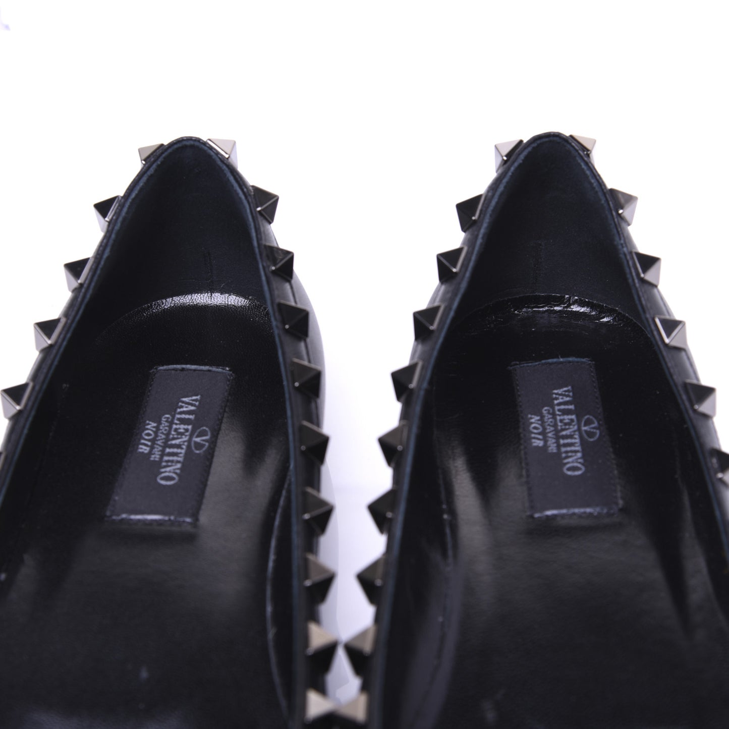 Nappa Rockstud Ballerina Flats 37 Black