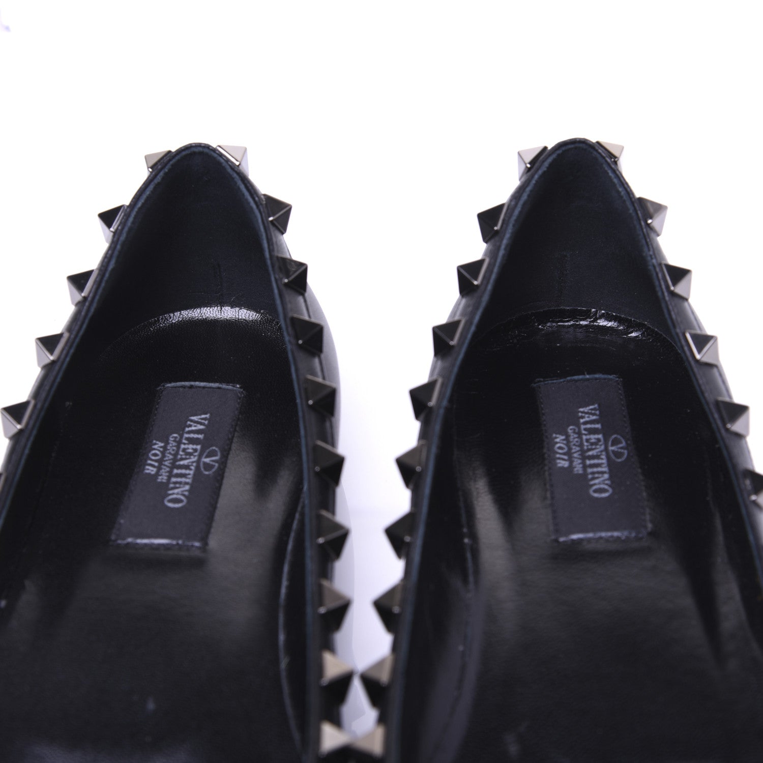 Valentino Garavani Nappa Rockstud Ballerina Flats 37 Black 12 of 13