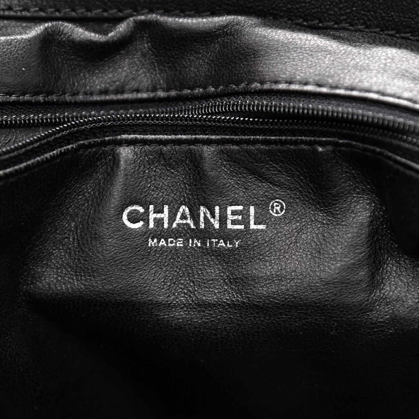 Calfskin East West Modern Chain Tote Black