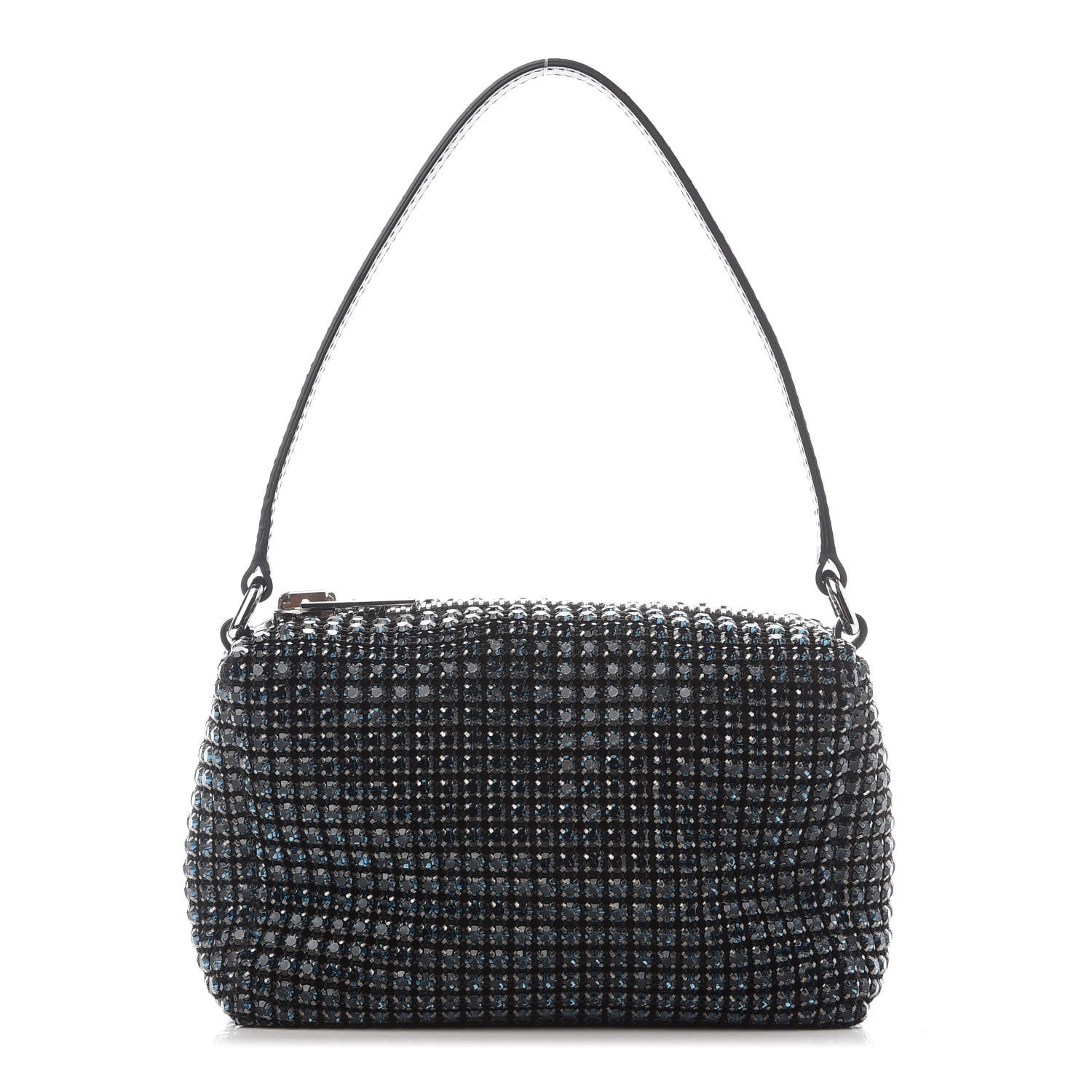 Alexander Wang Mesh Crystal Rhinestone Mini Heiress Pouch Navy 1 of 7