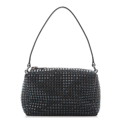Alexander Wang Mesh Crystal Rhinestone Mini Heiress Pouch Navy 1 of 7