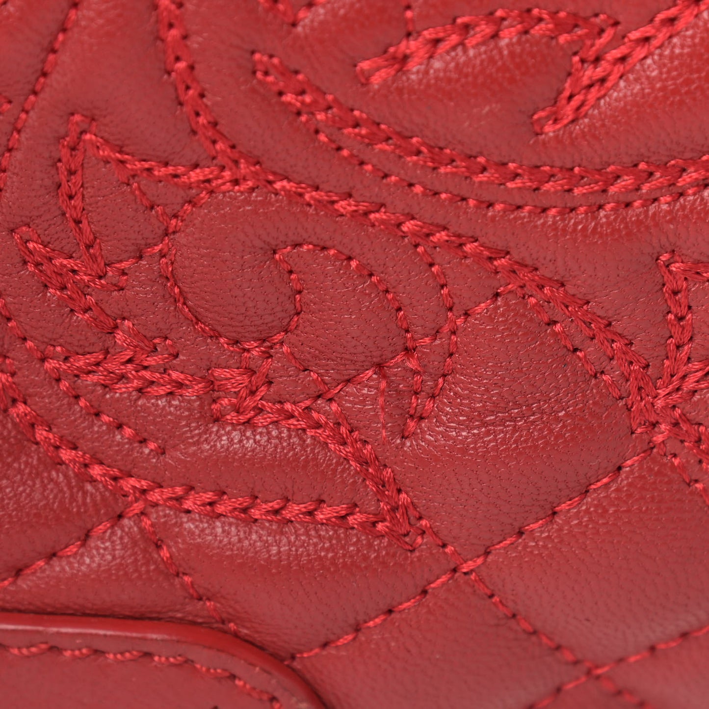 Barocco Quilted Nappa Altea Vanitas Satchel Red
