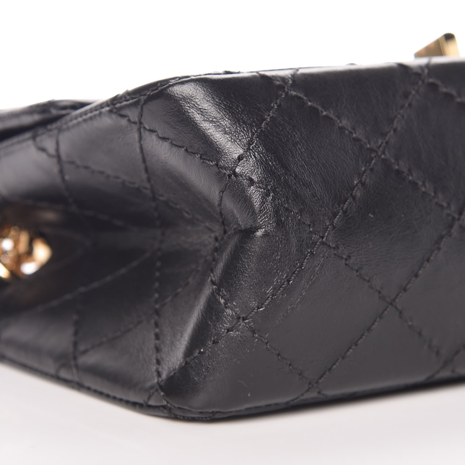 Chanel Aged Calfskin Quilted 2.55 Reissue Mini Flap Black 12 of 17