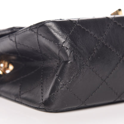 Chanel Aged Calfskin Quilted 2.55 Reissue Mini Flap Black 12 of 17