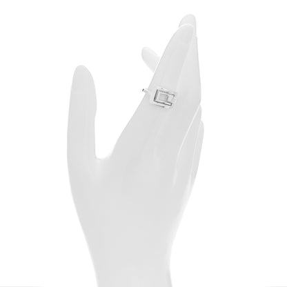 Gucci Sterling Silver G Cutout Band Ring 51 5.75 2 of 6