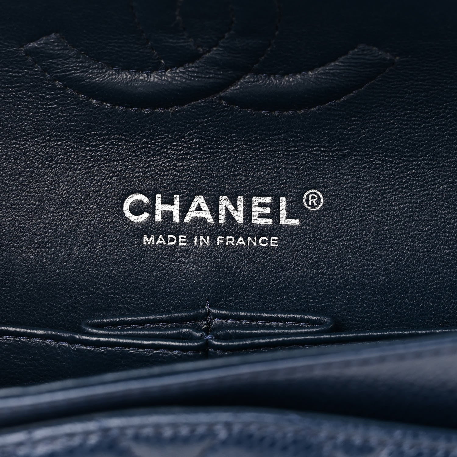 Chanel Caviar Quilted Medium Double Flap Blue 6 of 10