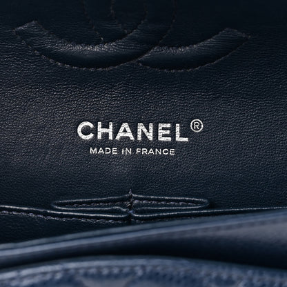Chanel Caviar Quilted Medium Double Flap Blue 6 of 10