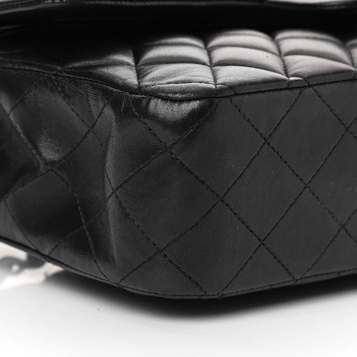 Chanel Lambskin Quilted Medium Double Flap Black 15 of 32