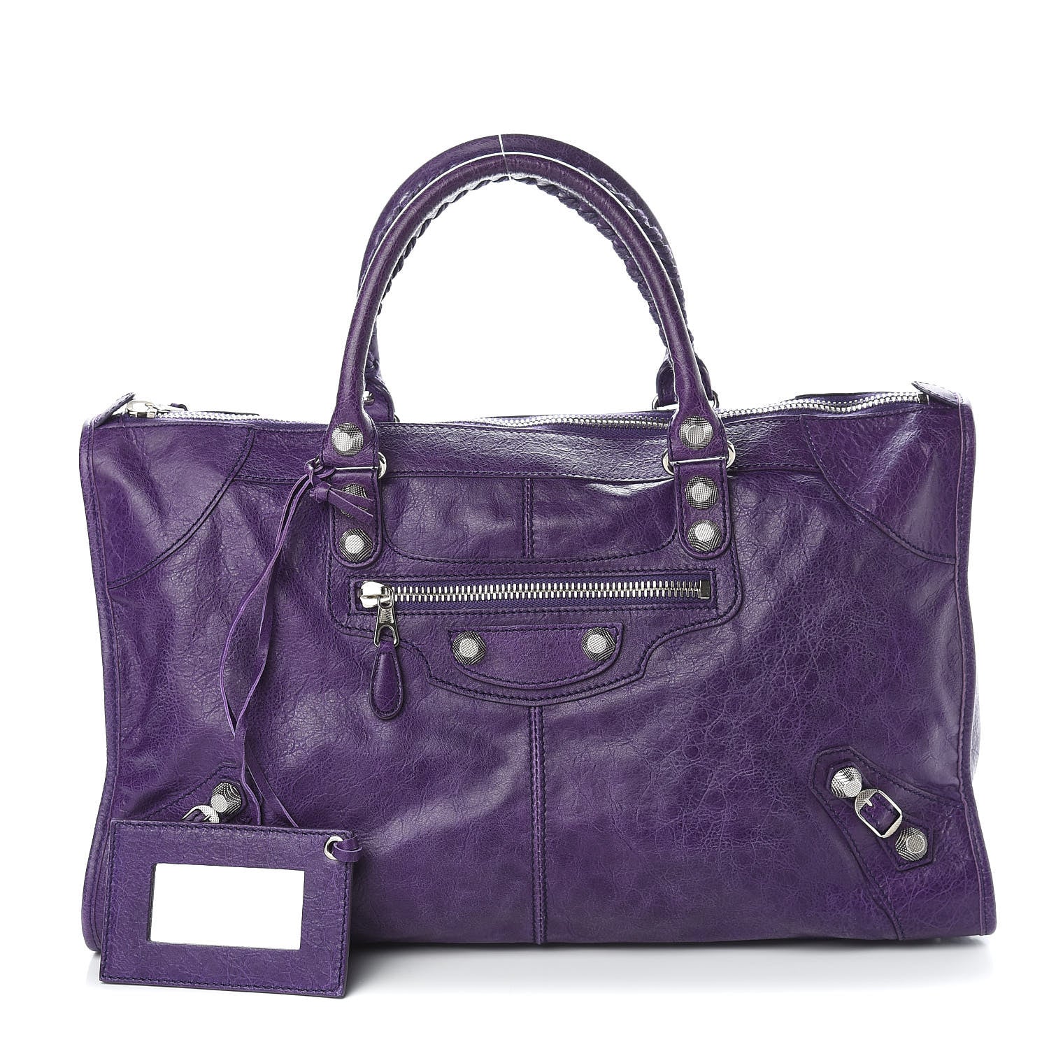 Balenciaga Agneau Giant 12 Silver Hardware Work Dark Violet 1 of 10