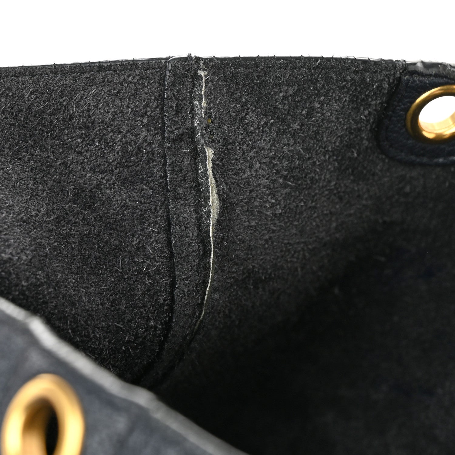 Celine Soft Grained Calfskin Small Sangle Bucket Bag Navy Blue 11 of 11