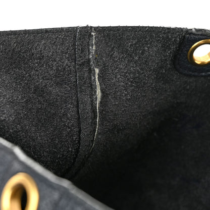 Celine Soft Grained Calfskin Small Sangle Bucket Bag Navy Blue 11 of 11