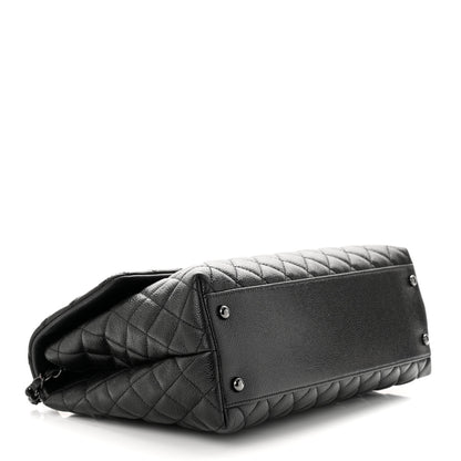 Chanel Caviar Quilted Medium Coco Handle Flap So Black 4 of 10