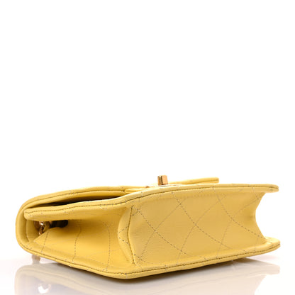 Chanel Caviar Quilted Mini Sweet Classic Flap Yellow 4 of 12