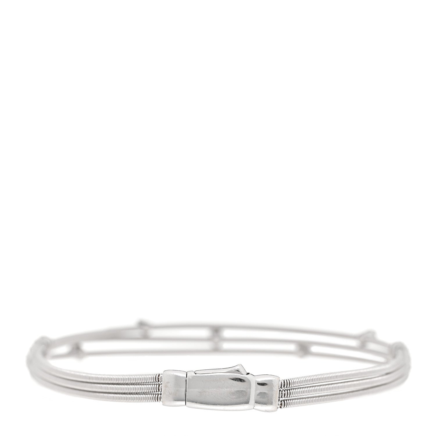 Marco Bicego 18K White Gold Diamond Goa Three Strand Bracelet 2 of 5