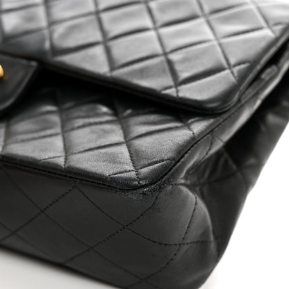 Chanel Lambskin Quilted Medium Double Flap Black 10 of 12