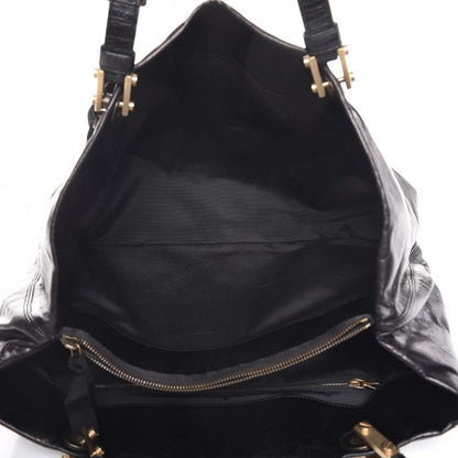 Lanvin Crinkled Lambskin Tote Black 6 of 9