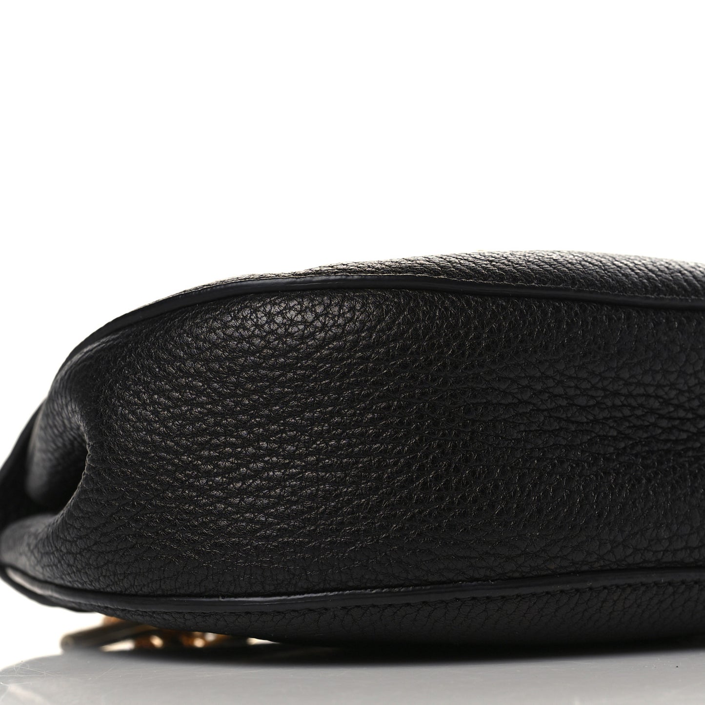Grained Lambskin Mini Drew Shoulder Bag Black