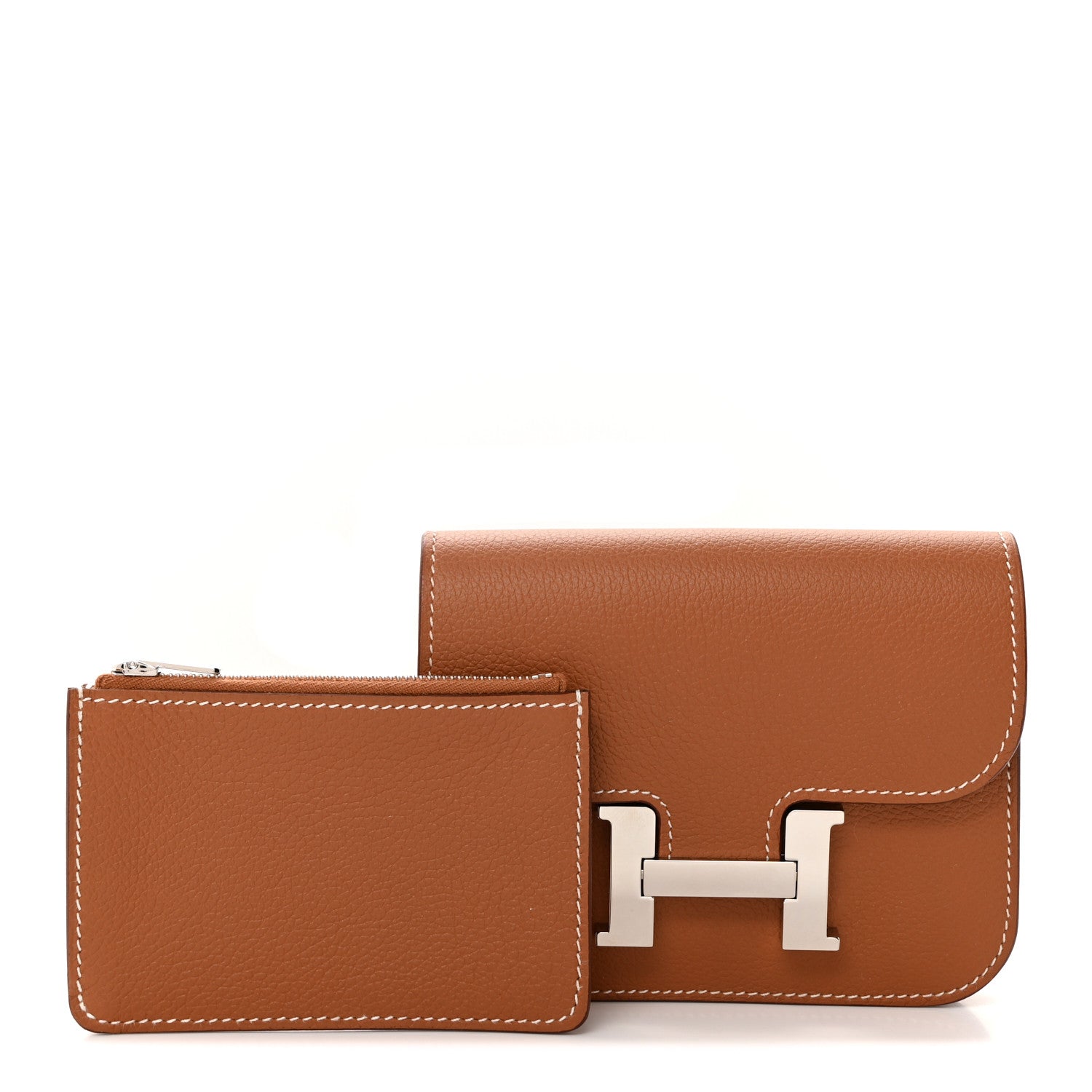 Hermes Evercolor Constance Slim Wallet Gold 3 of 9