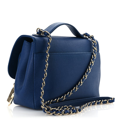 Chanel Caviar Quilted Medium Business Affinity Flap Dark Blue 3 of 10