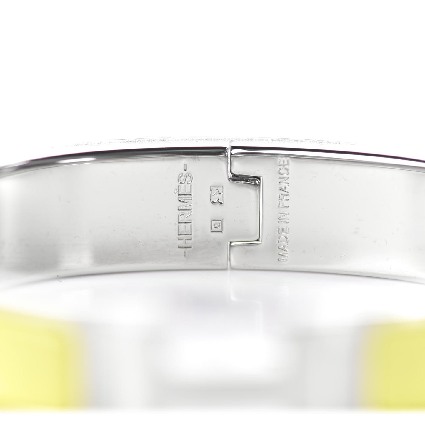 Enamel Narrow Clic Clac H Bracelet PM Jaune Canari