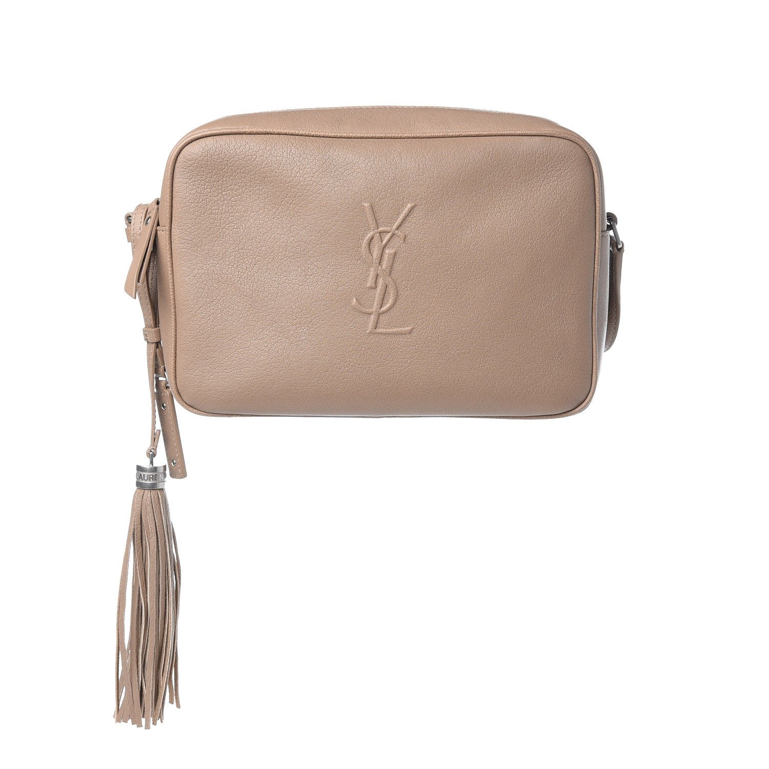 Saint Laurent Lambskin Monogram Small Lou Camera Bag Dark Beige 1 of 7