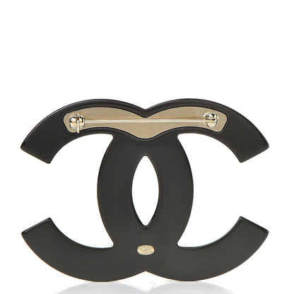 Chanel Crystal Enamel Stripe CC Brooch Gold Blue White 3 of 4