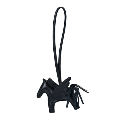 Hermes Milo Lambskin Grigri Rodeo Pegase Horse Bag Charm PM So Black 1 of 4
