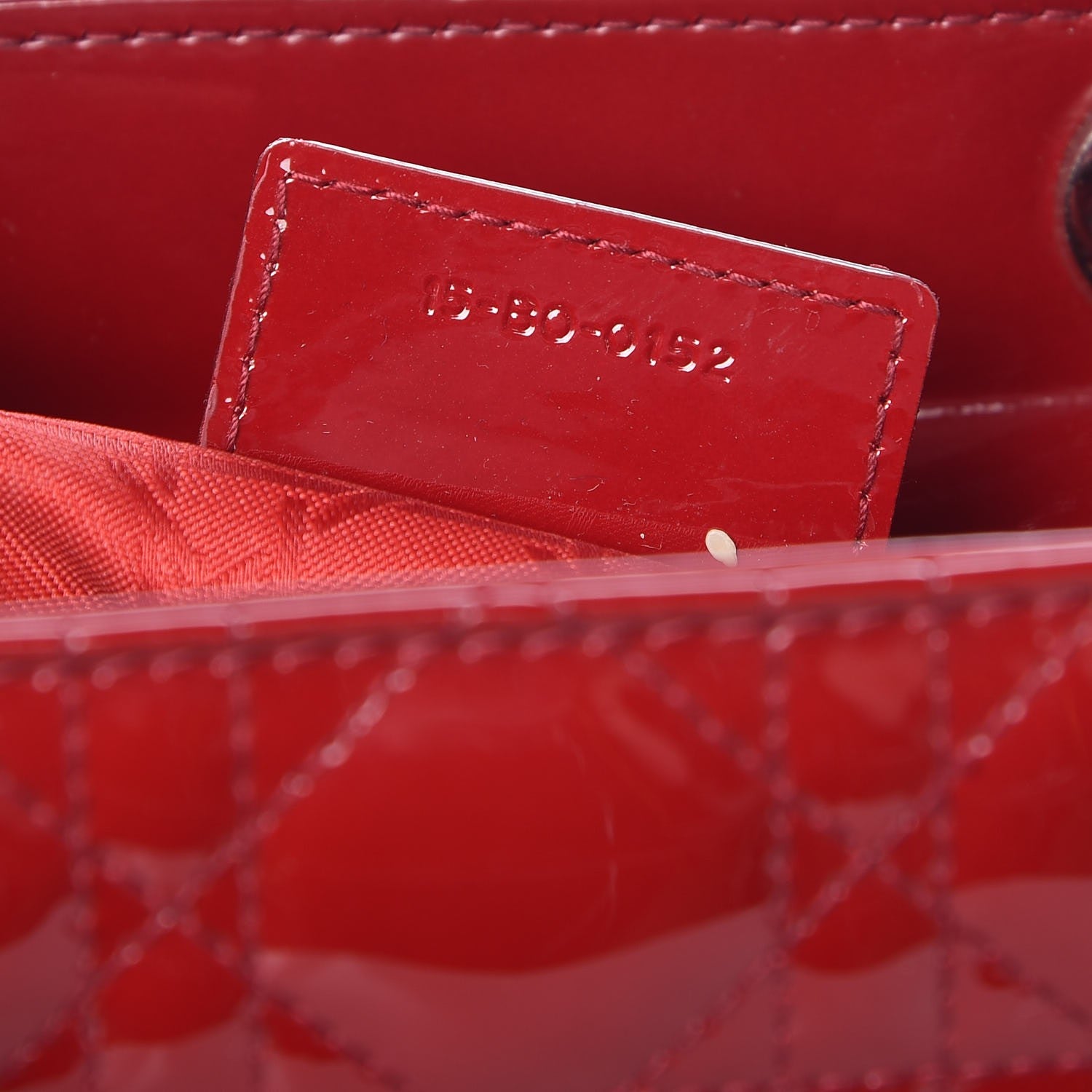 Christian Dior Patent Cannage Large Lady Dior Red 7 of 8