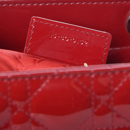 Christian Dior Patent Cannage Large Lady Dior Red 7 of 8