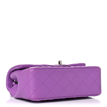 Chanel Lambskin Quilted Mini Rectangular Flap Purple 4 of 11