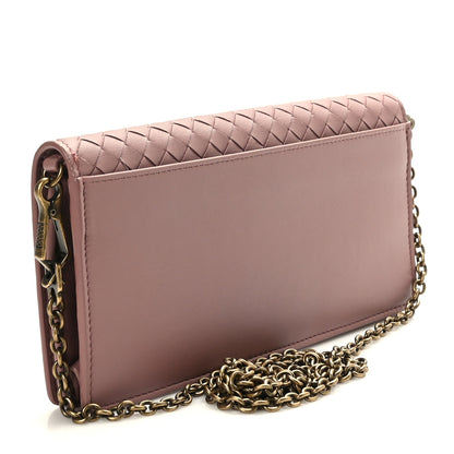 Bottega Veneta Nappa Intrecciato Continental Wallet on Chain Violet 3 of 10