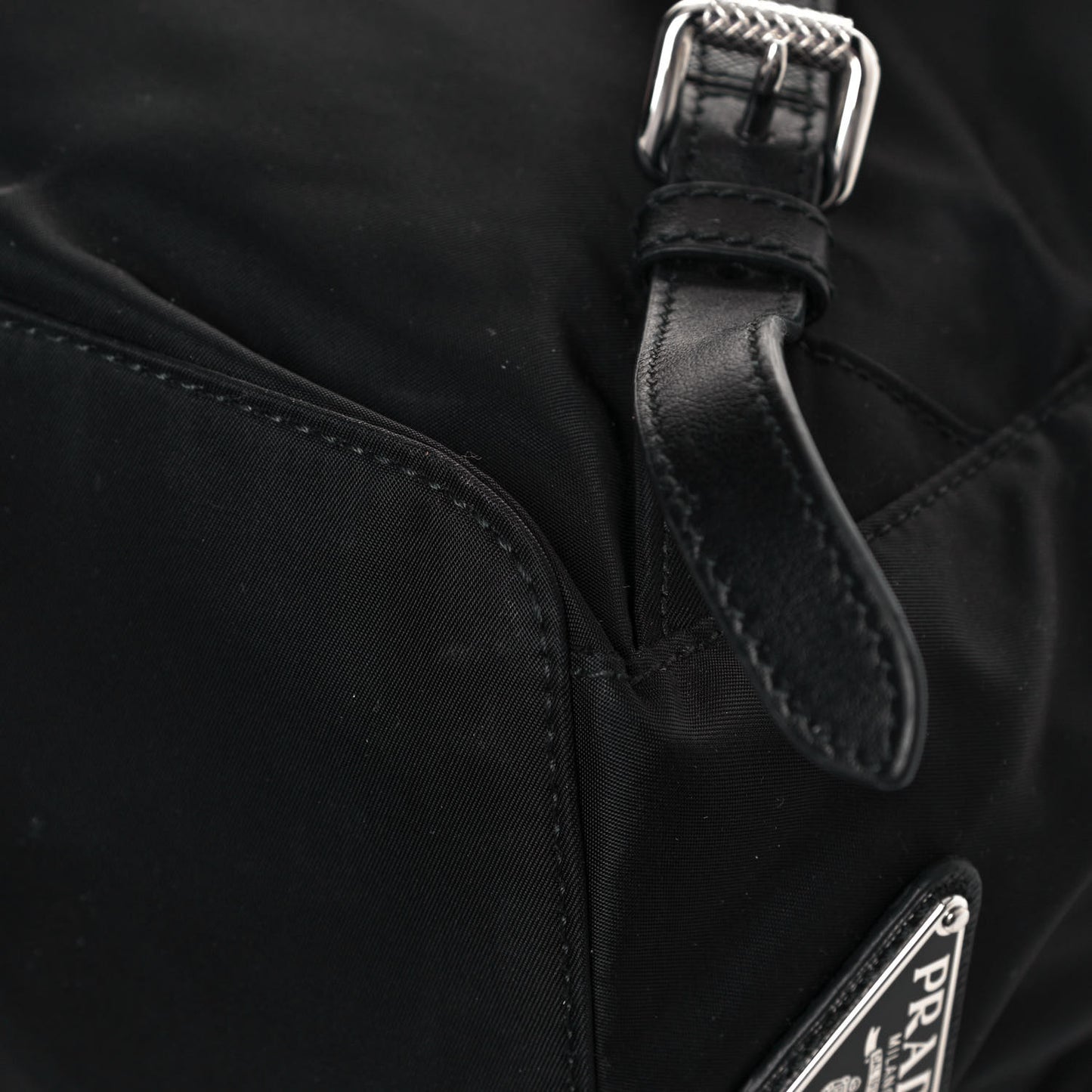 Nylon New Vela Studded Backpack Black