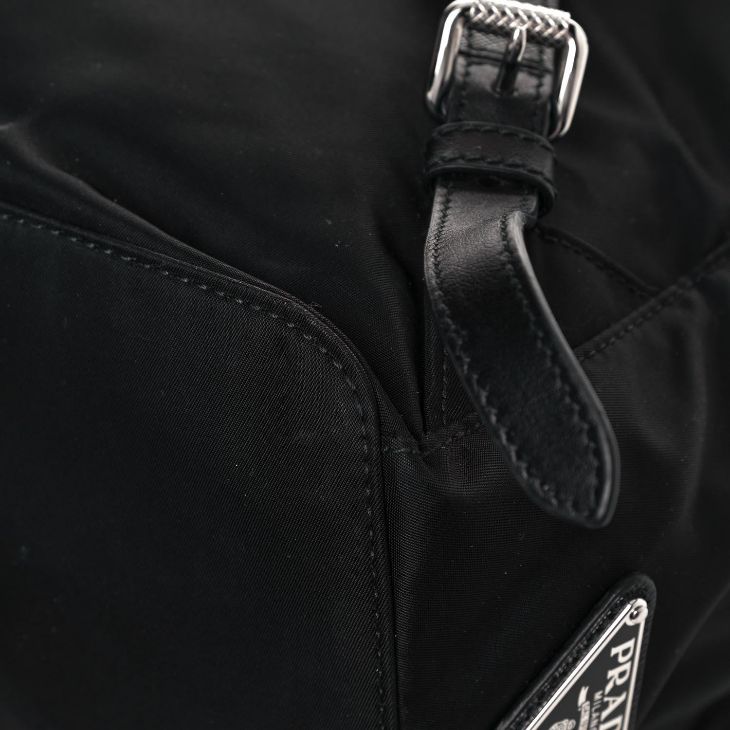 Prada Nylon New Vela Studded Backpack Black 11 of 14