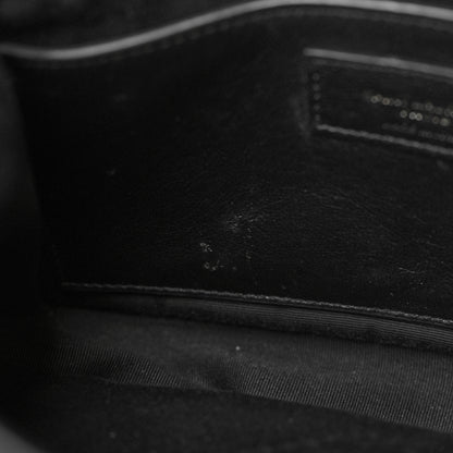 Saint Laurent Crinkled Calfskin Matelasse Monogram Baby Niki Chain Satchel Black 6 of 7