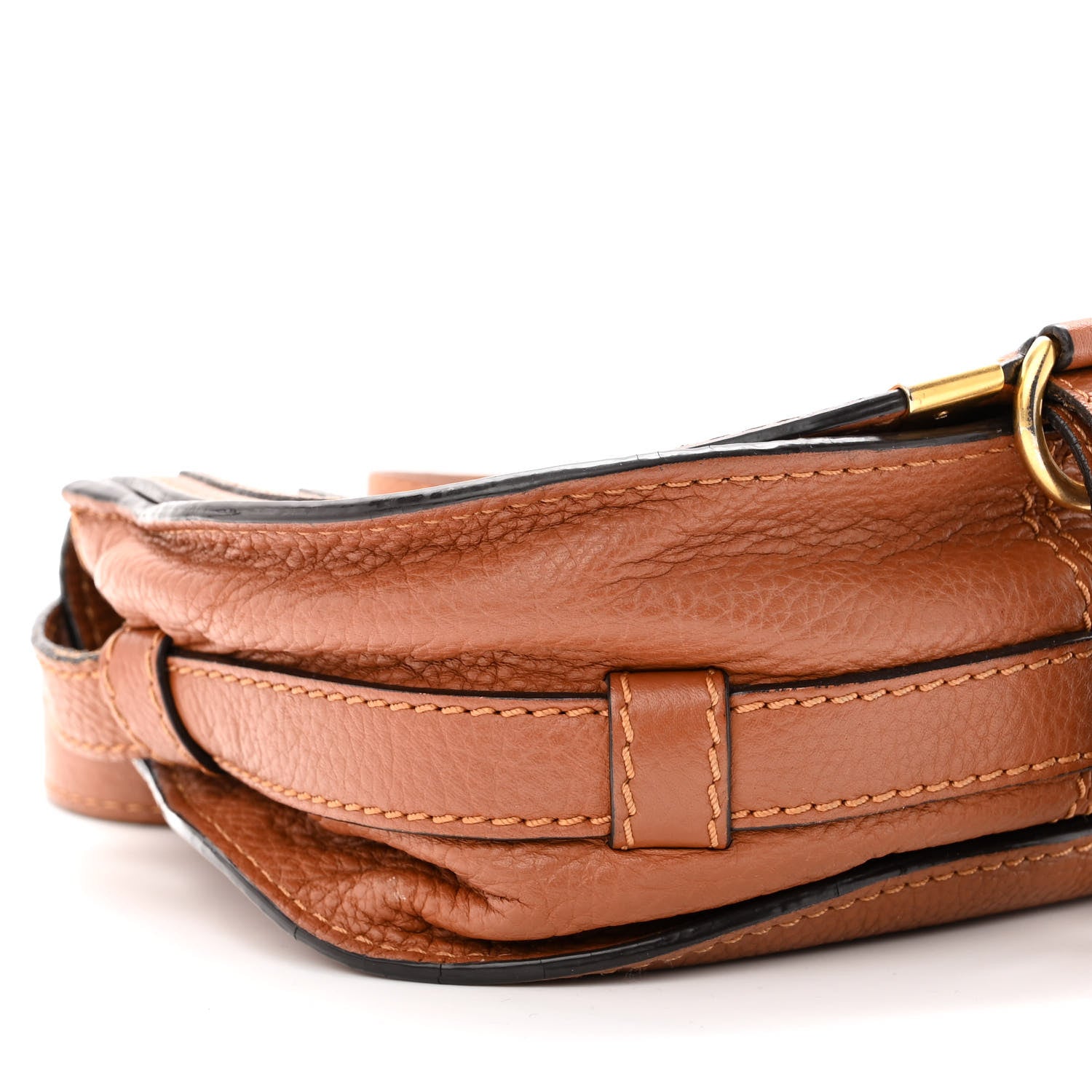 Chloe Calfskin Mini Marcie Round Crossbody Bag Tan 9 of 13
