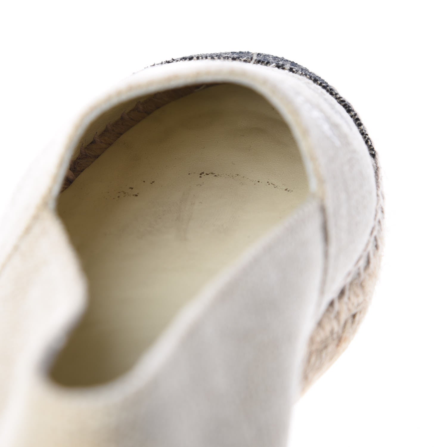 Chanel Linen Sequin CC Espadrilles 37 Beige Black 10 of 12