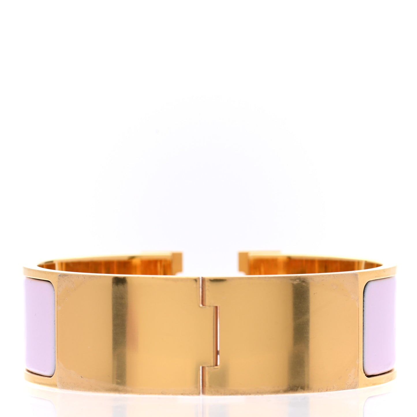 Enamel Wide Clic Clac H Bracelet GM Rose Dragee