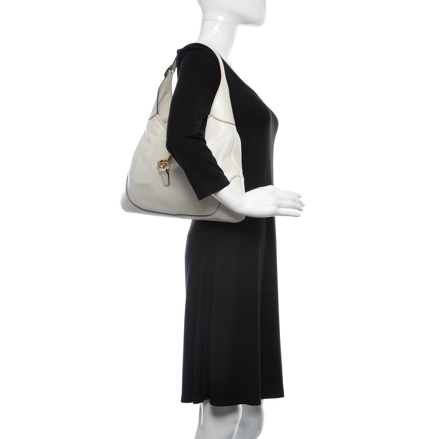 Gucci Calfskin Medium Jackie O Bouvier Hobo White 2 of 12