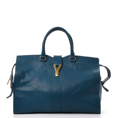 Saint Laurent Sheepskin Large Cabas ChYc Blue 1 of 8