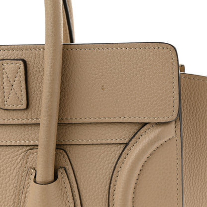 Celine Drummed Calfskin Micro Luggage Dune 12 of 14