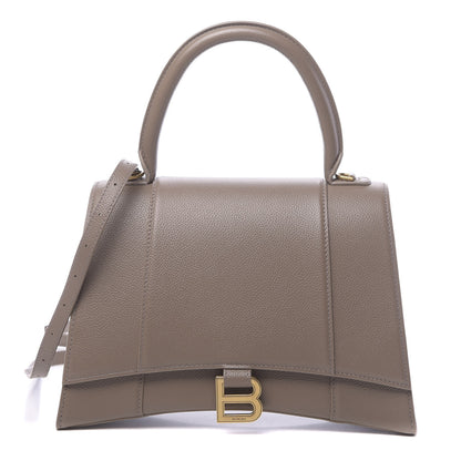 Balenciaga Grained Calfskin Medium Hourglass Top Handle Bag Mink Grey 1 of 11