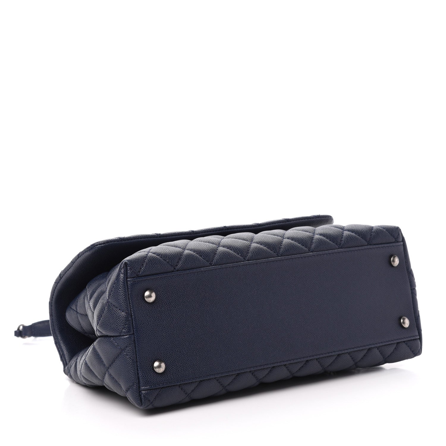 Chanel Caviar Quilted Small Coco Handle Flap Navy 5 of 12