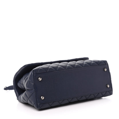 Chanel Caviar Quilted Small Coco Handle Flap Navy 5 of 12