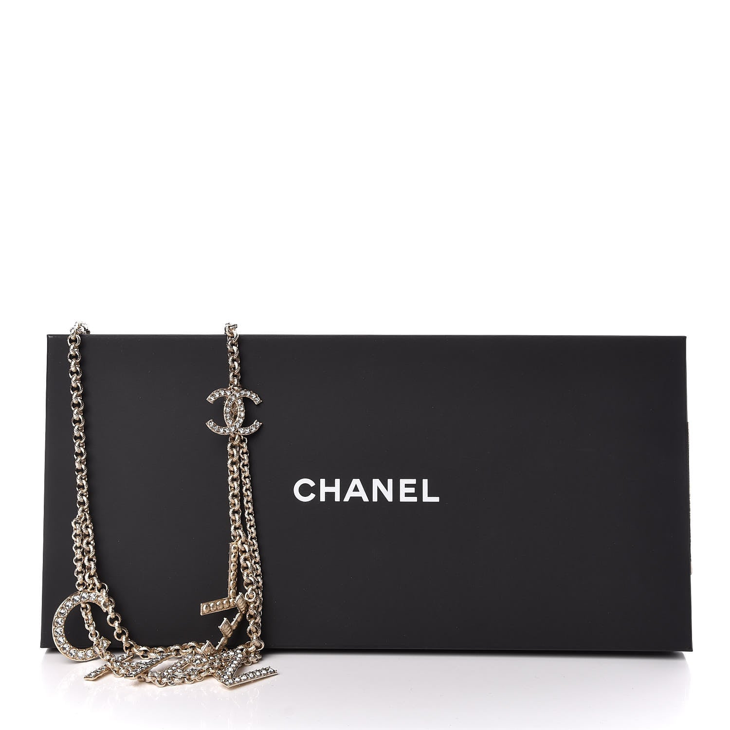 Chanel Metal Crystal 90's Icon Logo Chain Belt Gold 6 of 6