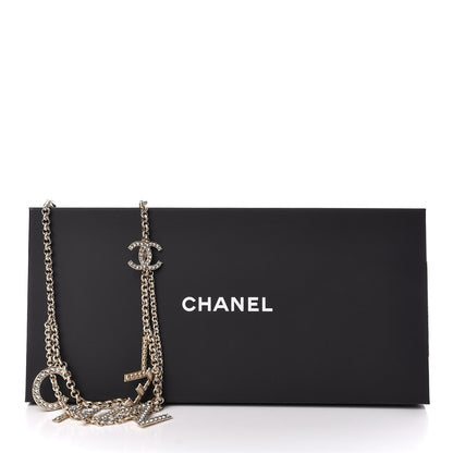 Chanel Metal Crystal 90's Icon Logo Chain Belt Gold 6 of 6