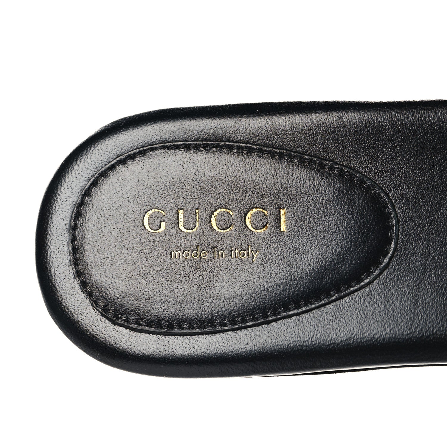 Gucci Canvas Rice Cosmos Softy Calfskin Interlocking G Cut Out Slide Sandals 37.5 Black Natural 8 of 9