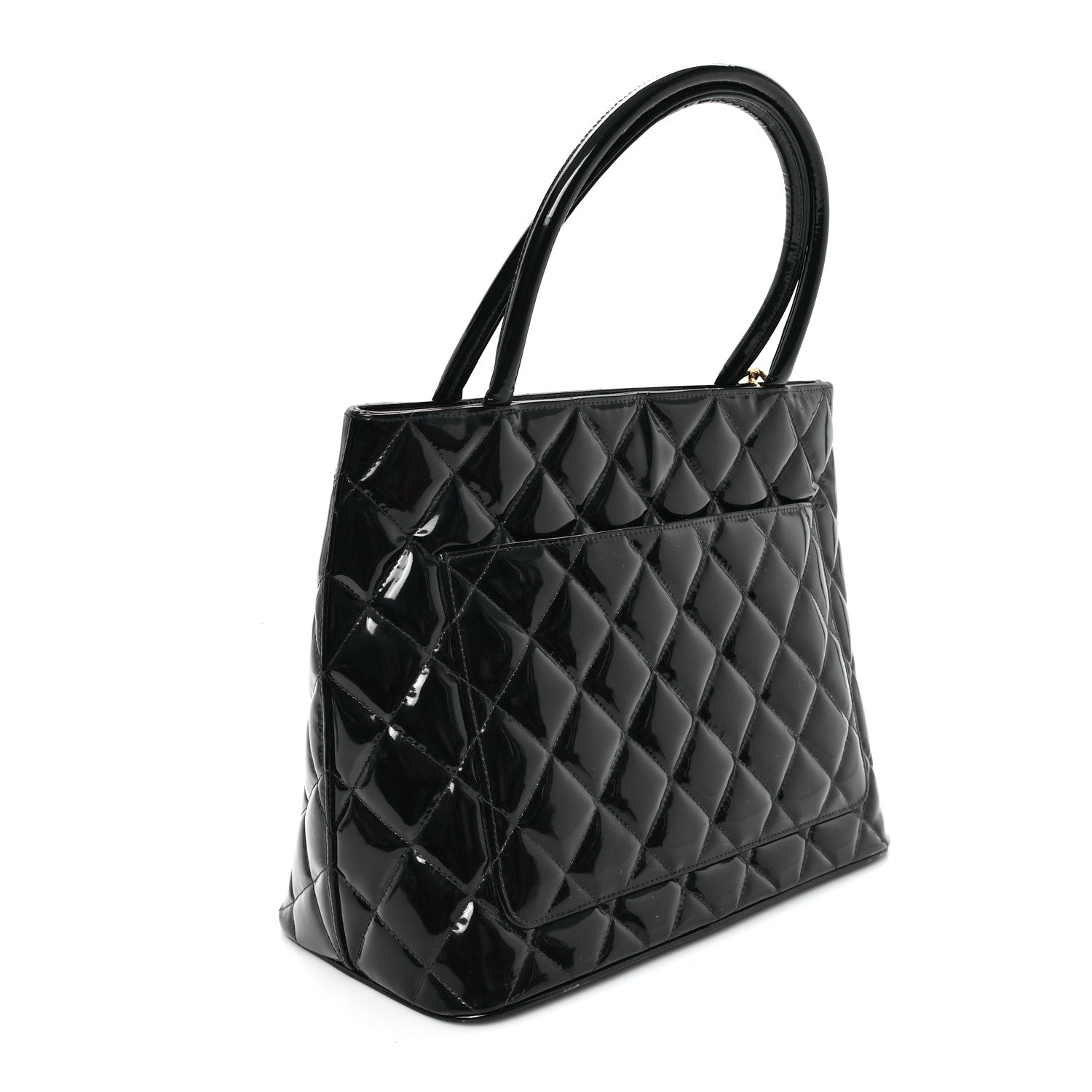 Chanel Patent Medallion Tote Black 3 of 12