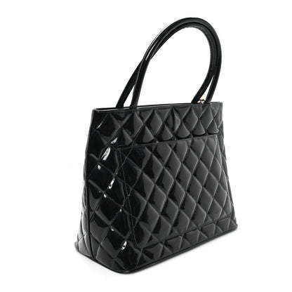 Chanel Patent Medallion Tote Black 3 of 12