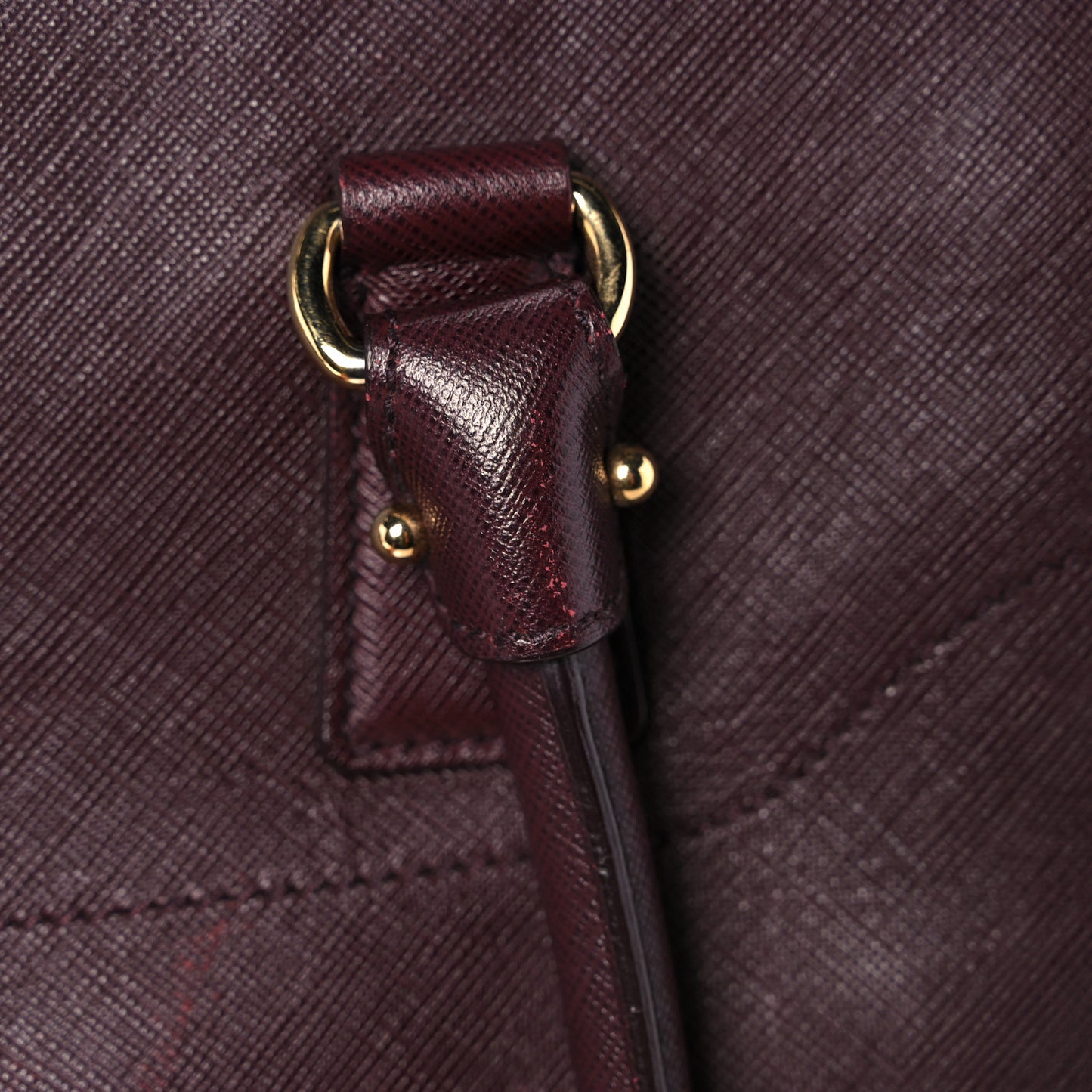 Printed Calfskin Beky Tote Burgundy